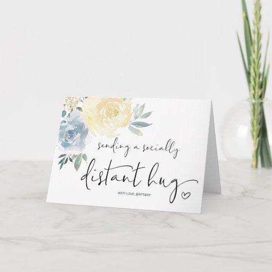 Senden von Schlägern Miss You Socially Distant Qua Karte (Vorderseite)