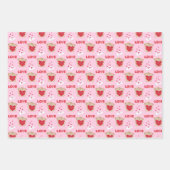 Senden von Teddy Bear Liebe Wrapping Paper Sheets Geschenkpapier Set (Vorderseite 2)