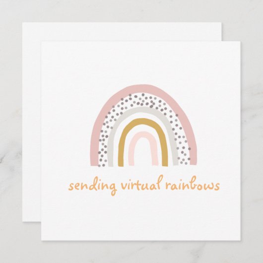 Senden von Virtual Rainbows Boho Grußkarte (Vorne/Hinten)