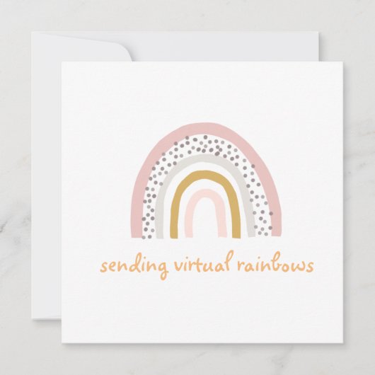 Senden von Virtual Rainbows Boho Grußkarte (Vorderseite)