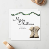 Senden von Weihnachtskarten-Soldaten Mitteilungskarte (Vorderseite/Rückseite Beispiel)