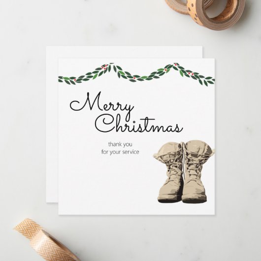 Senden von Weihnachtskarten-Soldaten Mitteilungskarte (Vorderseite/Rückseite Beispiel)