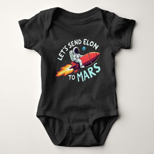 Senden wir Elon an Mars Baby One-Piece Baby Strampler (Vorderseite)