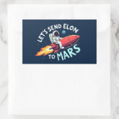Senden wir Elon an Mars-Rechteck-Aufkleber Rechteckiger Aufkleber (Tasche)