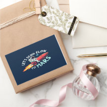 Senden wir Elon an Mars-Rechteck-Aufkleber