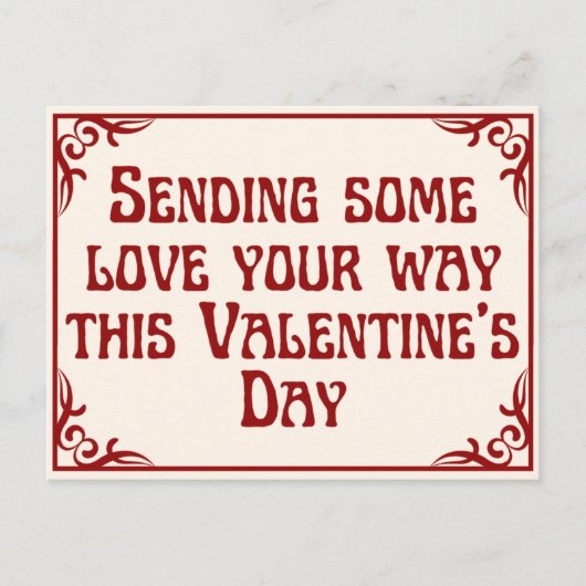 Sendende Liebe Platonic Valentine Postkarte (Vorderseite)