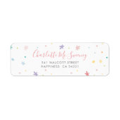 SENDER ADDRESS hübsche Pastellfarben whimsisical (Vorne)