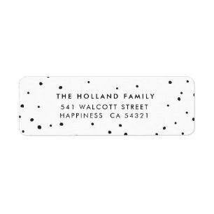 SENDER ADDRESS niedliche, moderne Schneeflocken