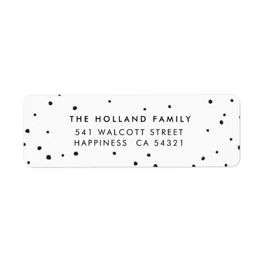 SENDER ADDRESS niedliche, moderne Schneeflocken (Vorne)