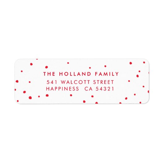 SENDER ADDRESS niedliche moderne Schneeflocken Rot (Vorne)