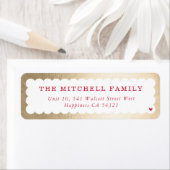 SENDER moderner Minimal-Jakobsbanner Gold rot (Insitu)