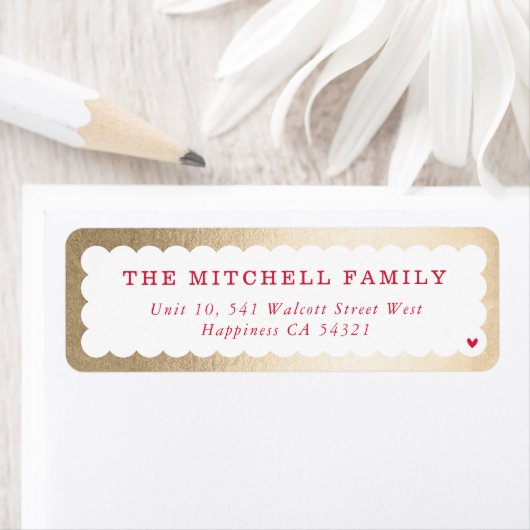 SENDER moderner Minimal-Jakobsbanner Gold rot (Insitu)