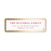 SENDER moderner Minimal-Jakobsbanner Gold rot (Vorne)