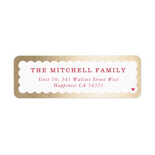 SENDER moderner Minimal-Jakobsbanner Gold rot (Vorne)