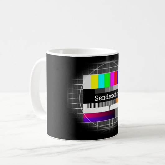 SendeSchluss! Kaffeetasse (Vorderseite Links)