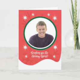 Sendet Holiday Spirit Individuelle Name mit Red Fo Karte