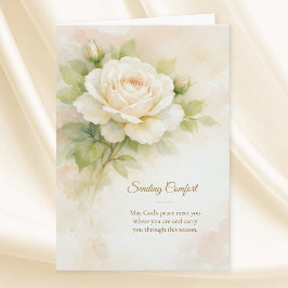 Sending Comfort Christian Floral Sympathy Karte