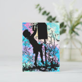 SENDING LIEBE MIT SNAIL MAIL! POSTKARTE (Stehend Vorderseite)