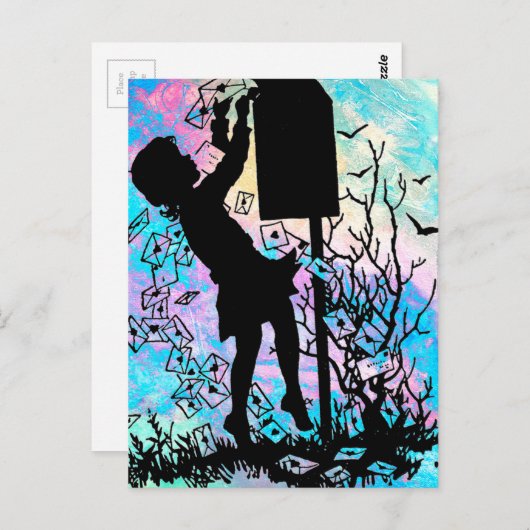 SENDING LIEBE MIT SNAIL MAIL! POSTKARTE (Vorne/Hinten)