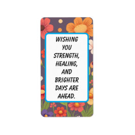 "Sending Light & Love" – Get Well Soon Card Adressaufkleber