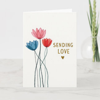 Sending Love Flowers Card Karte