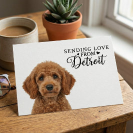 Sending Love From Detroit Postcard Postkarte
