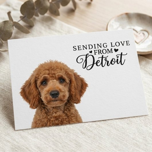 Sending Love From Detroit Postcard Postkarte