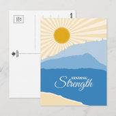 Sending Strength Mountain and Lake Postkarte (Vorne/Hinten)