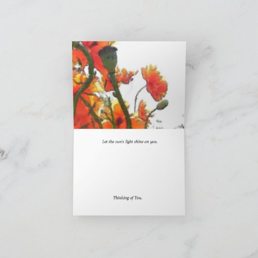 Sending Sunshine your way. Karte (Innenseite)