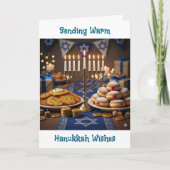 Sending warm Hanukkah Wishes Karte (Vorderseite)