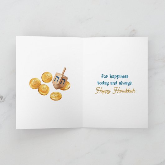 Sending warm Hanukkah Wishes Karte (Innenseite)