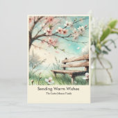 Sending Warm Wishes  Feiertagskarte (Stehend Vorderseite)