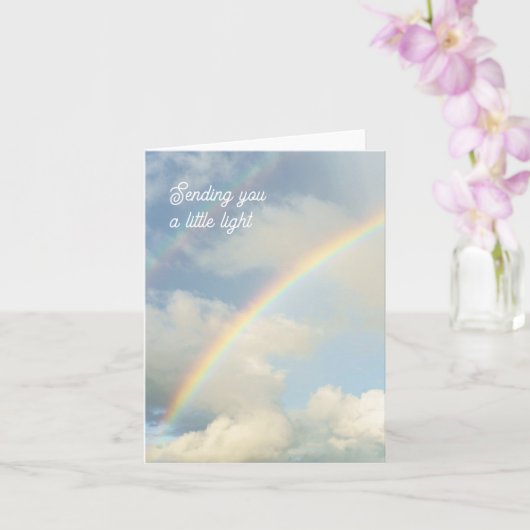 Sending You a Little Light Rainbow Thinking of You Karte (Orchidee)