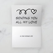 Sending you all my love Valentine's Day Card Karte (Innenseite)