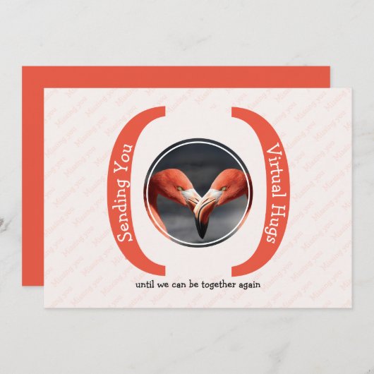 SENDING YOU VIRTUAL HUGS Foto Vermisst You Card (Vorne/Hinten)