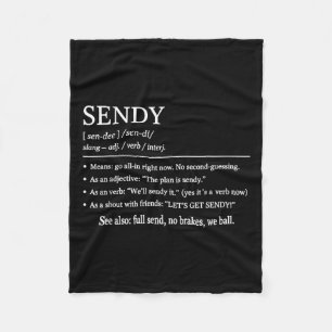Sendy Meaning Funny Slang Outfit Lasse "Get Sendy  Fleecedecke
