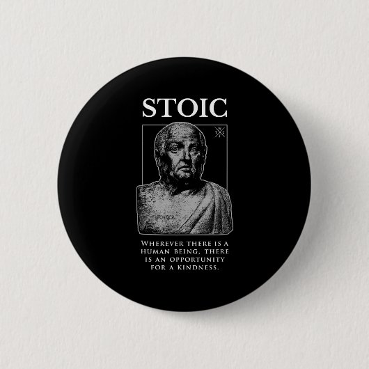 Seneca "Chance für einen guten Geist"-Zitat Button (Vorderseite)