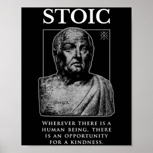 Seneca "Chance für einen guten Geist"-Zitat Poster