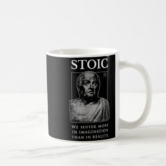 Seneca "in Imagination"-Zitat Kaffeetasse (Rechts)