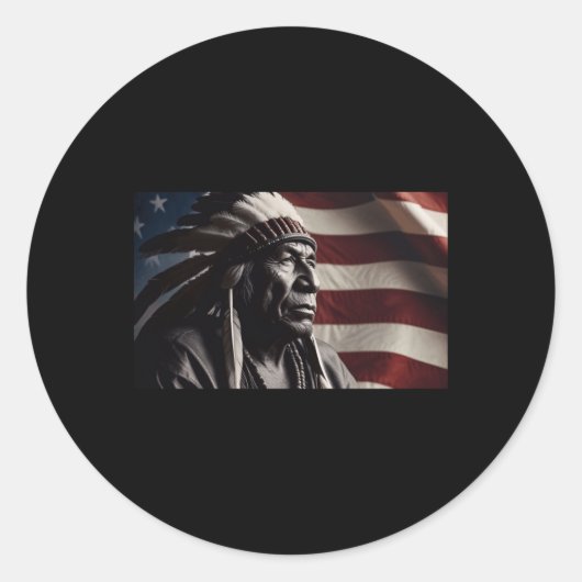 Seneca Indian Chief Sticker (Vorderseite)