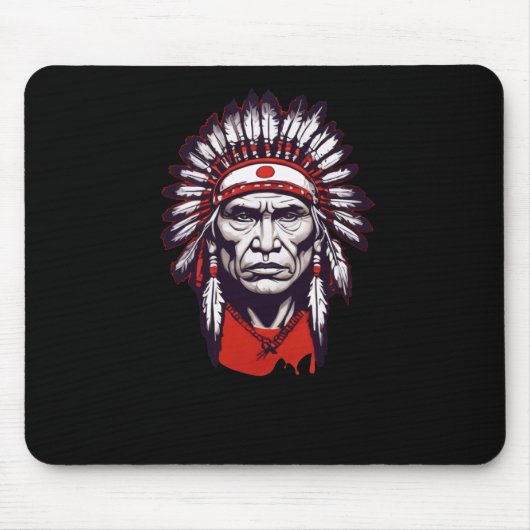 Seneca Indian Chief Sticker1 Mousepad (Vorne)