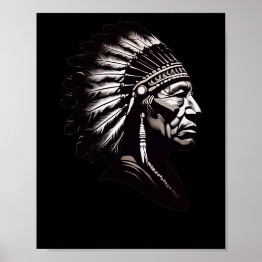 Seneca Indian Chief Sticker2 Poster (Vorne)