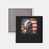 Seneca Indian Chief Sticker3 Magnet (Vorderseite/Rückseite)