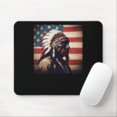 Seneca Indian Chief Sticker3 Mousepad (Mit Mouse)