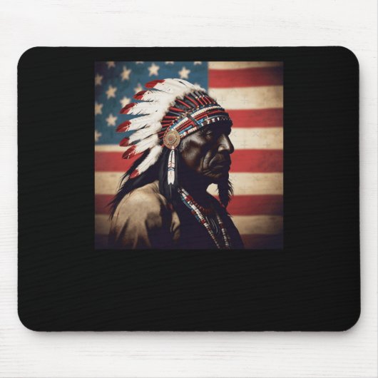 Seneca Indian Chief Sticker3 Mousepad (Vorne)