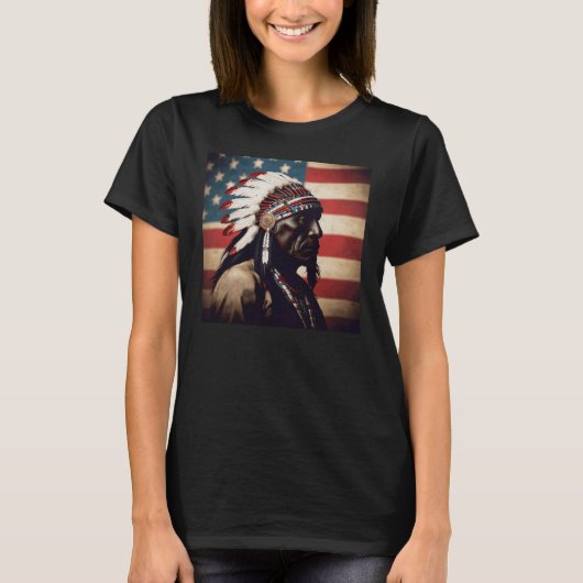 Seneca Indian Chief Sticker3 T-Shirt (Vorderseite)