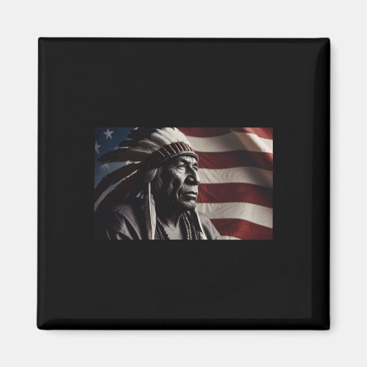 Seneca Indian Chief Sticker Magnet (Vorne)
