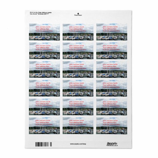 Seneca Lake. Adressaufkleber (Vorne)