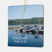 Seneca Lake in New York Keramikornament (Links)