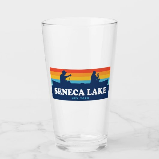Seneca Lake New York Canoe Glas (Vorderseite)